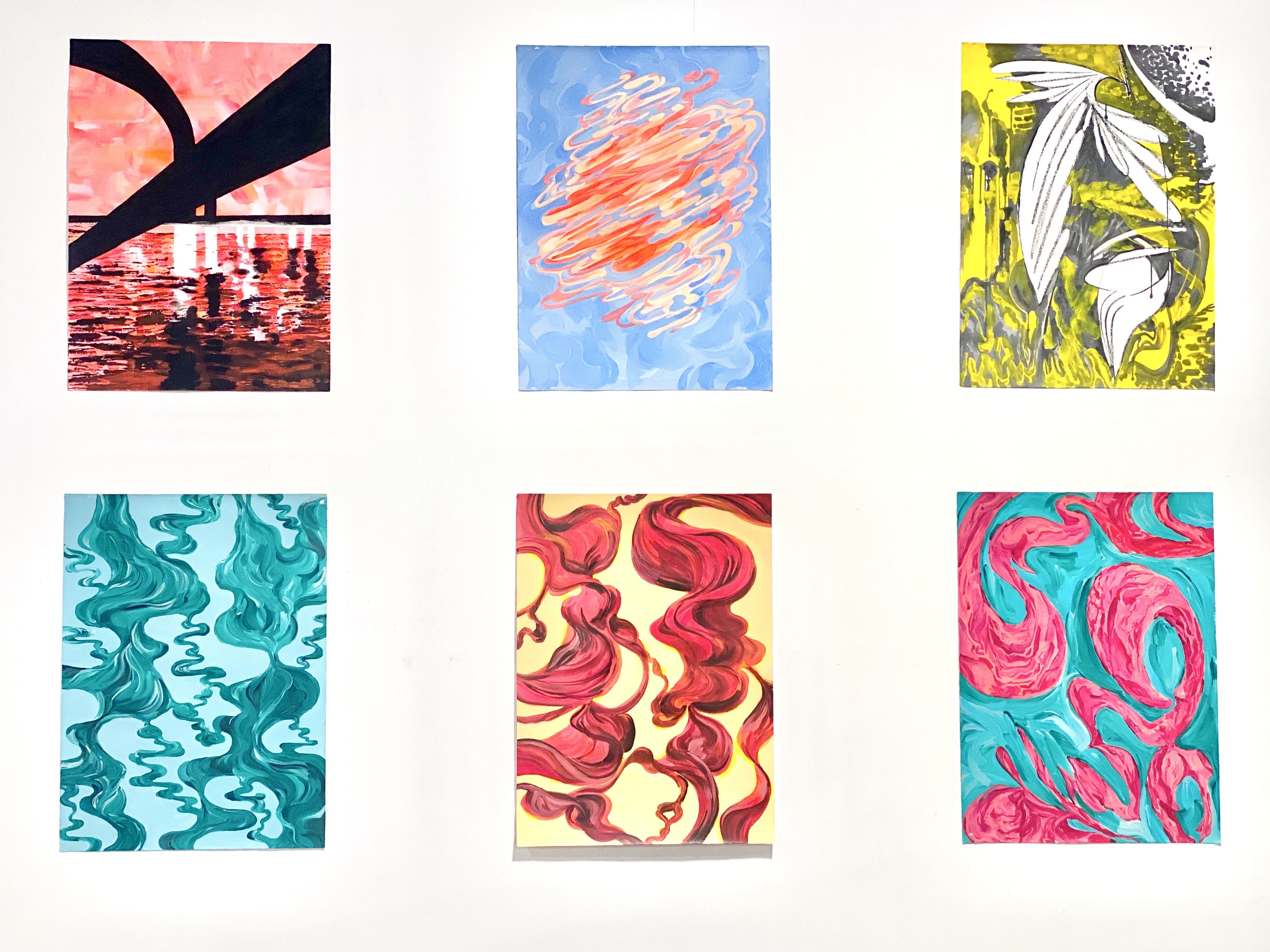 김한장 작가의 산책 시리즈 6점 (2023)